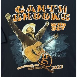 Garth Brooks 2022 Stadium Tour Concert Black T-Shirt XL Paul Brown, Cincinnati.